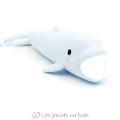 Lampe de poche en silicone Dauphin bleu gris - Little L