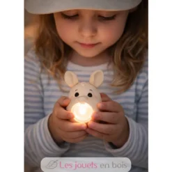 Lampe de poche en silicone Lapin beige - Little L