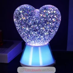 Lampe à paillettes Magic Glow Cœur - Plastique - Little L