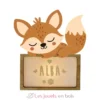 Lampe à poser personnalisable - Renard - Vintiun