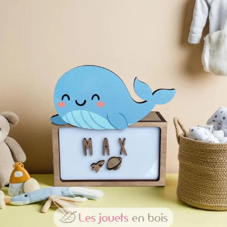 Lampe à poser personnalisable - Baleine - Vintiun