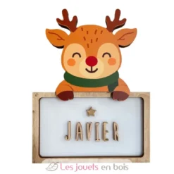 Lampe à poser personnalisable - Renne de Noël - Vintiun