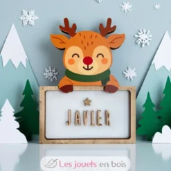 Lampe à poser personnalisable - Renne de Noël - Vintiun