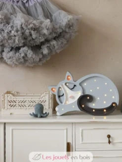 Lampe Veilleuse Chat Gris - Little Lights