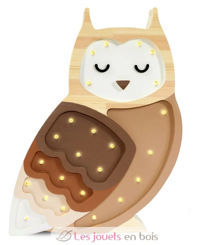 Lampe Veilleuse Chouette Marron - Little Lights