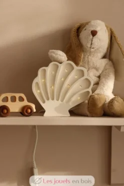Lampe Veilleuse Coquillage Perle blanche - Little Lights