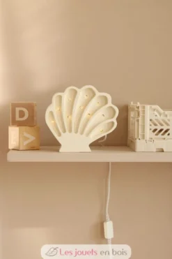 Lampe Veilleuse Coquillage Perle blanche - Little Lights