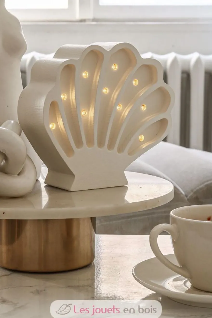 Lampe Veilleuse Coquillage Perle blanche - Little Lights