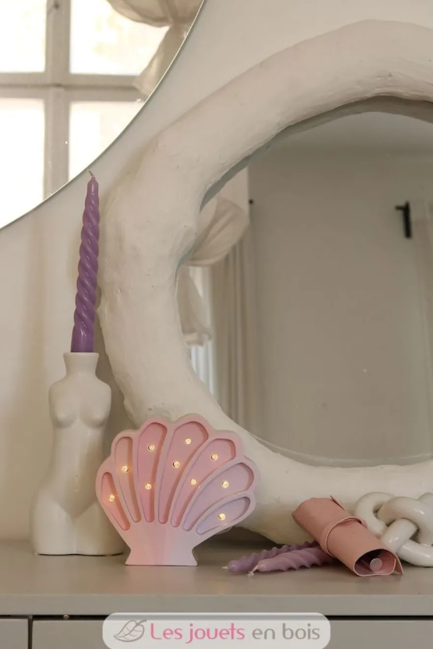 Lampe Veilleuse Coquillage Sirènes roses - Little Lights