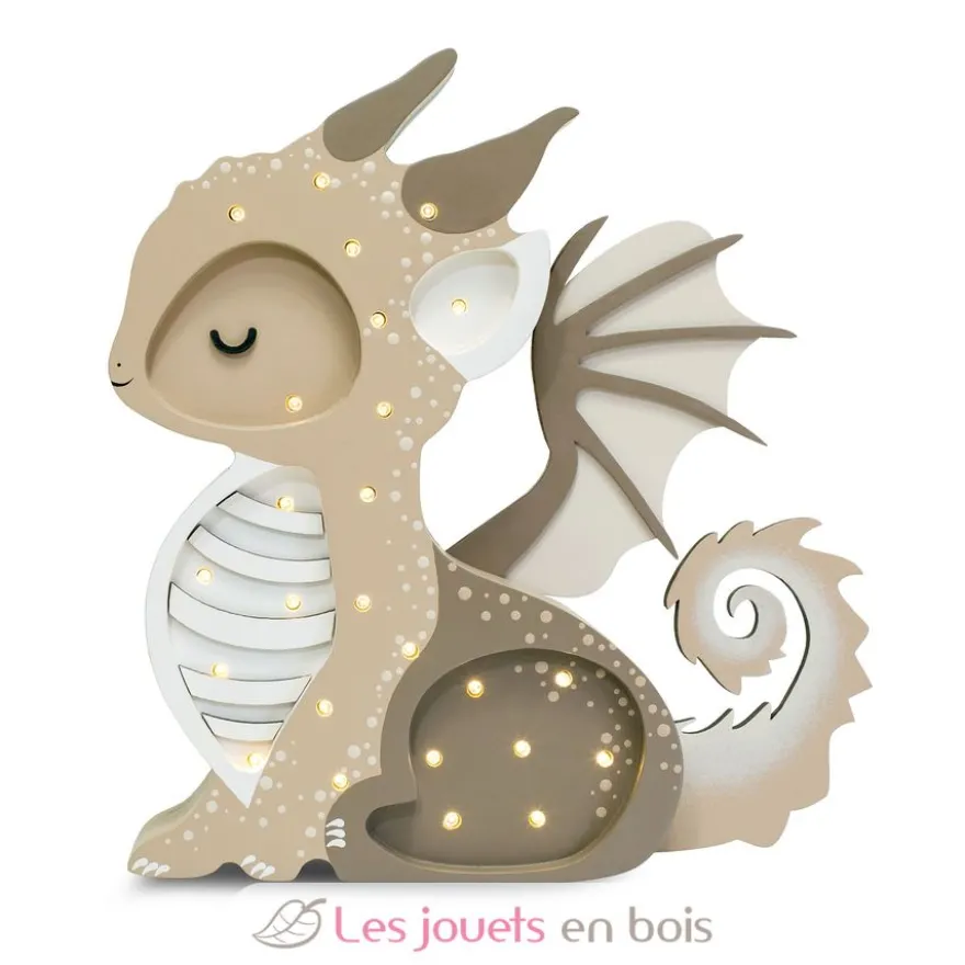 Lampe Veilleuse Dragon brun - Little Light