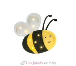 Lampe veilleuse en bois abeille jaune - Little Light