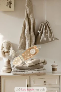 Lampe Veilleuse Fusée gris clair - Little Lights