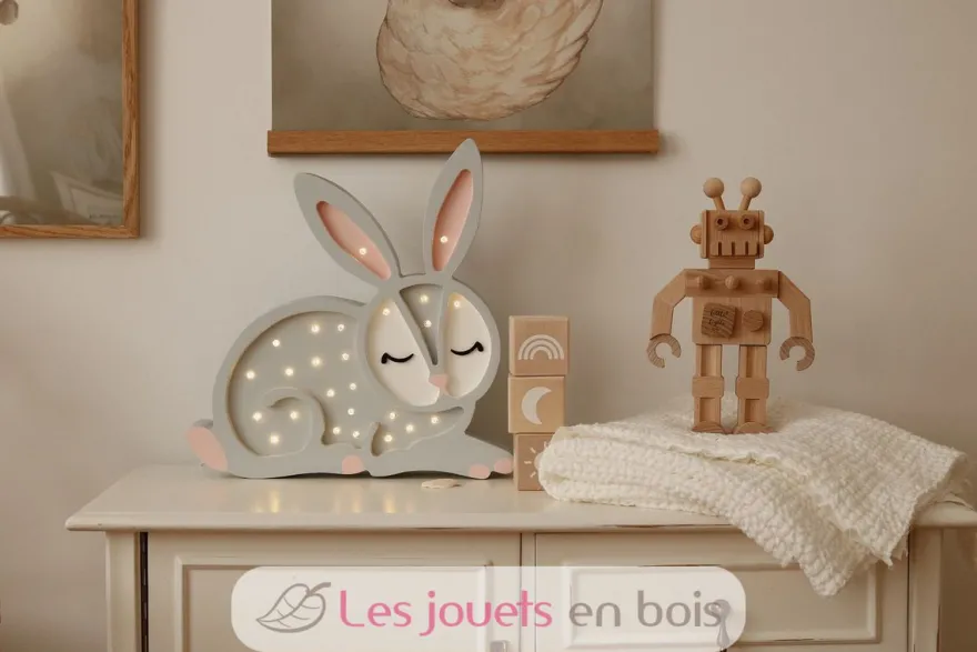 Lampe Veilleuse Lapin Gris clair - Little Lights