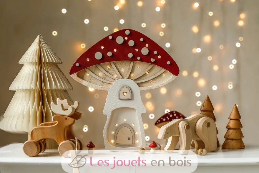 Lampe Veilleuse Maison Champignon rouge - Little Light