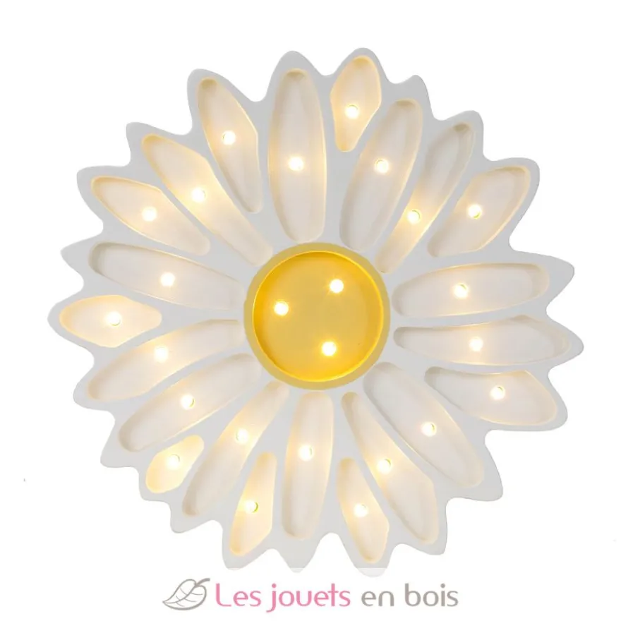 Lampe Veilleuse Marguerite Daisy blanche - Little Light