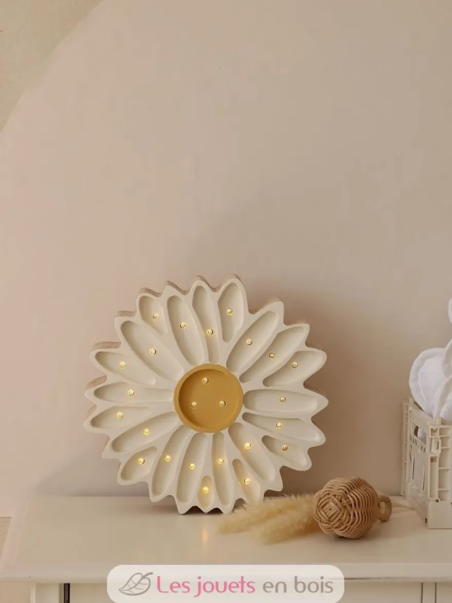 Lampe Veilleuse Marguerite Daisy blanche - Little Light