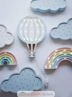 Lampe Veilleuse Montgolfière bleu ciel - Little Lights
