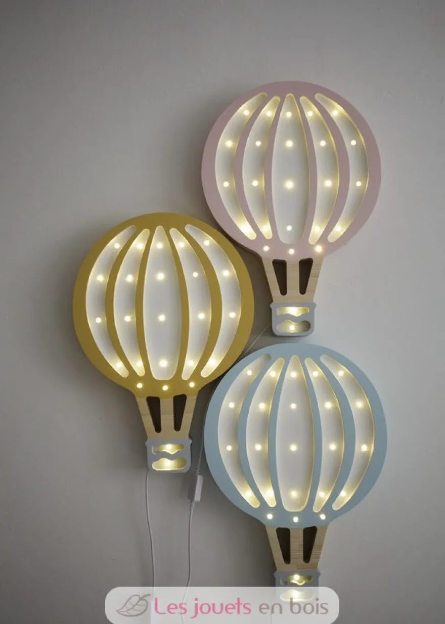 Lampe Veilleuse Montgolfière moutarde - Little Lights