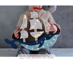 Lampe Veilleuse Navire bleu navy - Little Lights