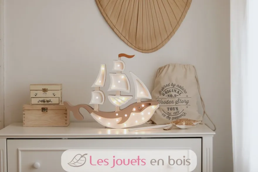 Lampe Veilleuse Navire brun - Little Lights