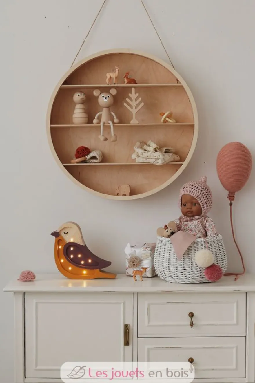 Lampe Veilleuse Oiseau Bordeaux Moutarde - Little Lights