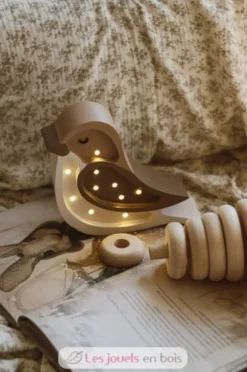 Lampe Veilleuse Oiseau Café Beige - Little Lights