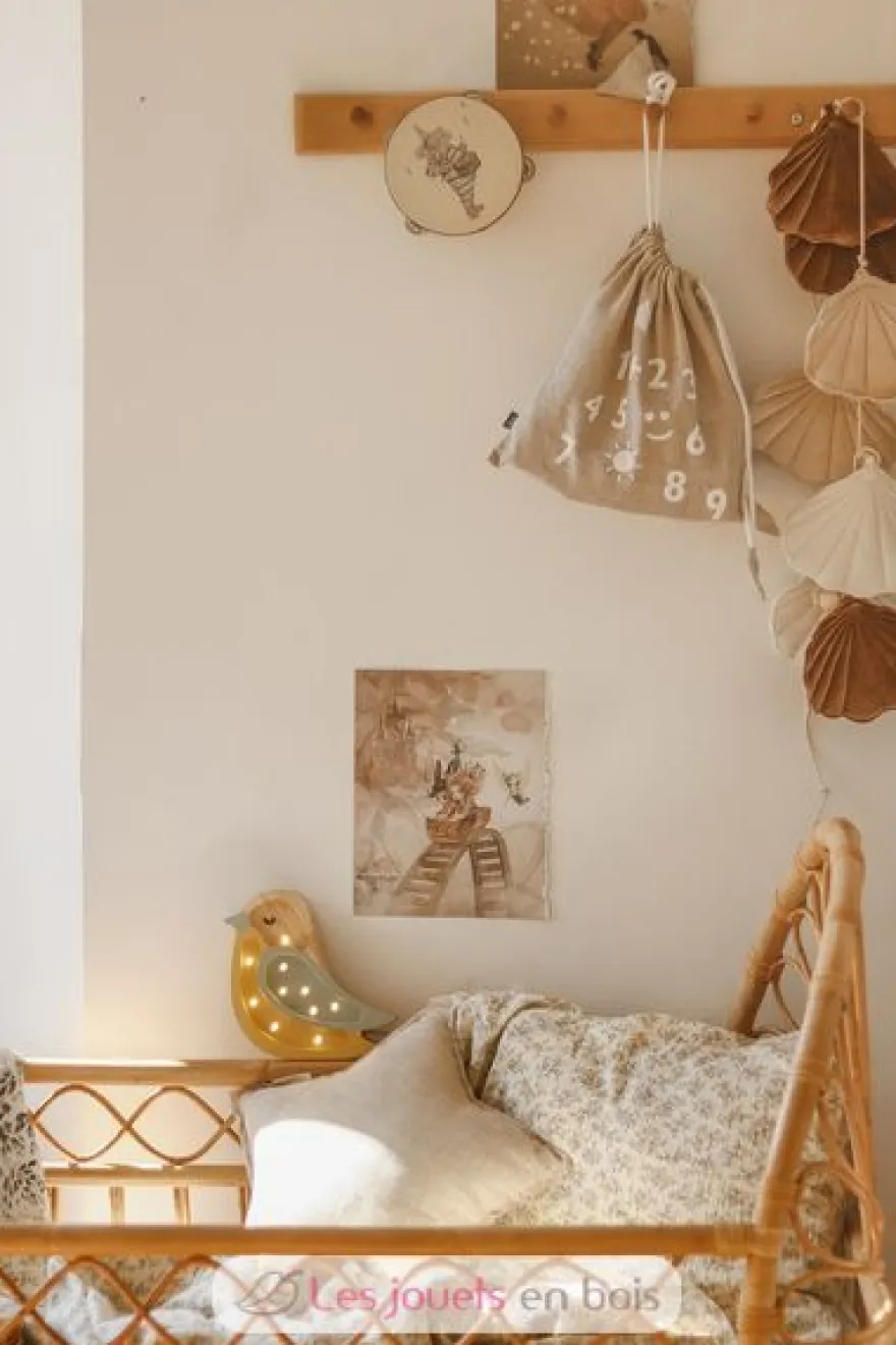 Lampe Veilleuse Oiseau Kaki Moutarde - Little Lights