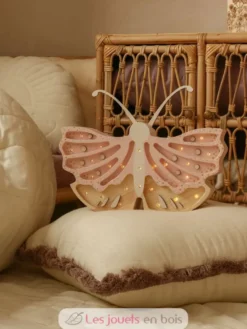 Lampe Veilleuse Papillon fraise crème - Little Lights