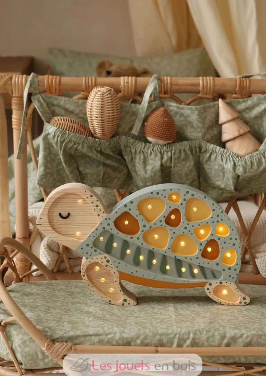 Lampe Veilleuse Tortue Galapagos sauge - Little Lights