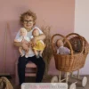 Landau en osier avec couverture tricot - Egmont Toys