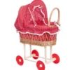 Landau en osier rouge pois - Egmont Toys