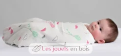 Lange en bambou - Cerf-volant rose - Lulujo