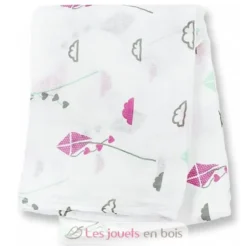 Lange en bambou - Cerf-volant rose - Lulujo