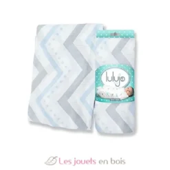 Lange en bambou - Chevron bleu - Lulujo