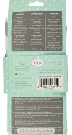 Lange en bambou - Chevron bleu - Lulujo
