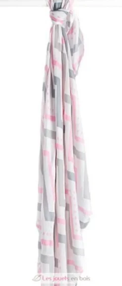 Lange en bambou - Chevron rose - Lulujo