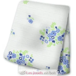 Lange mousseline - Bouquet bleu vintage - Lulujo