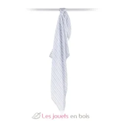 Lange mousseline - Rayures bleues - Lulujo