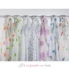 Lange mousseline - Rayures grises - Lulujo