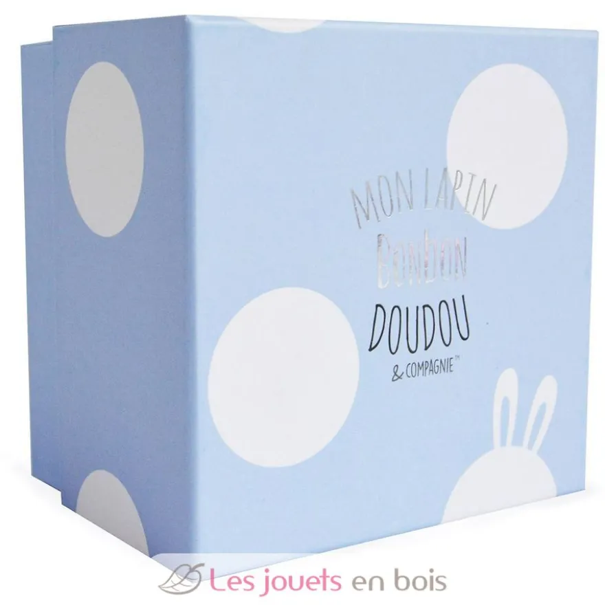 Lapin Bonbon bleu 20 cm - Doudou et Compagnie
