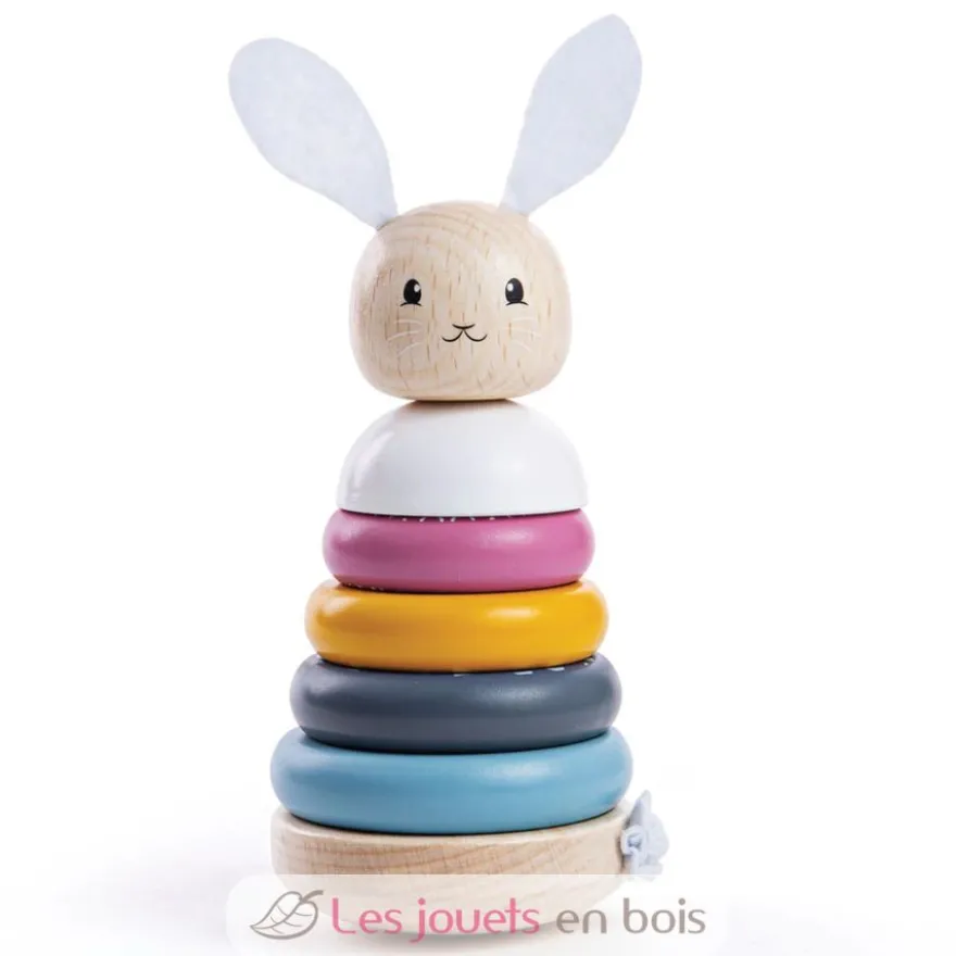 Lapin à empiler en bois - Bigjigs Toys