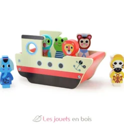 Le bateau sonore des animaux en bois - Dès 18 mois - Vilac