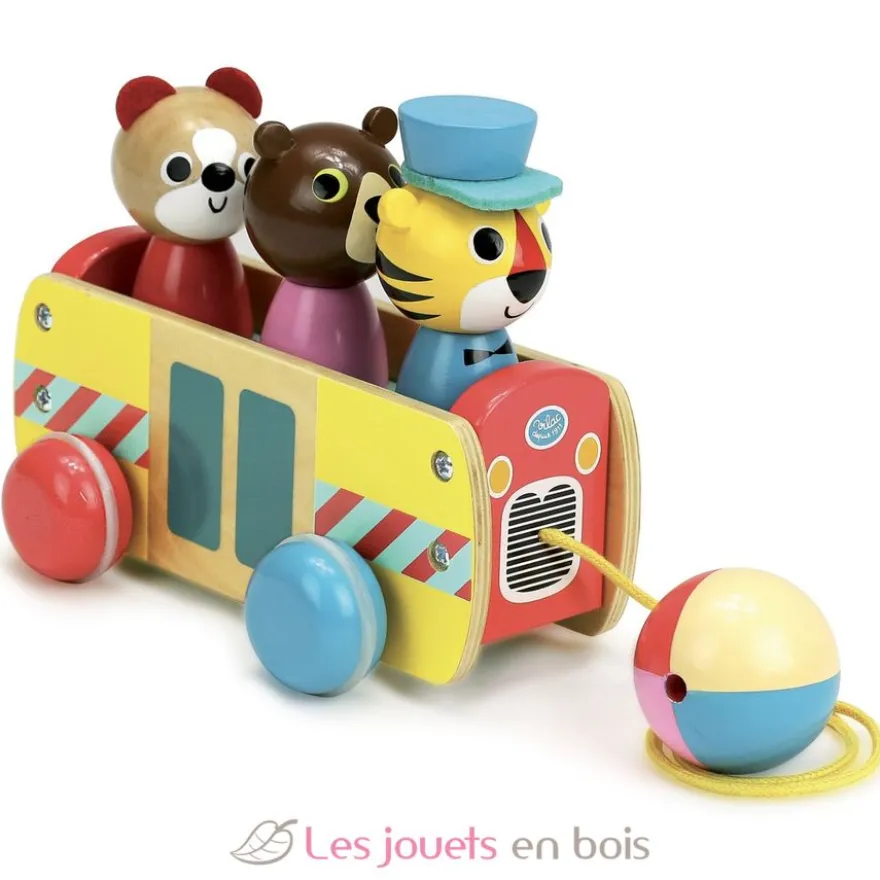Le bus des formes à trainer - Vilac