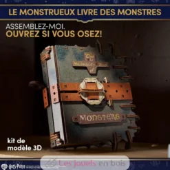 Le Livre des Monstres Harry Potter - Puzzle 3D mécanique en bois - Ugears