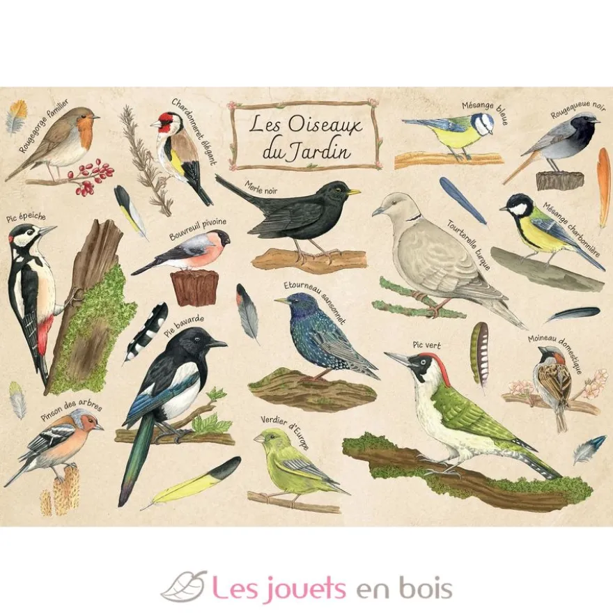Les oiseaux du jardin de Fauvine - Puzzle Michèle Wilson