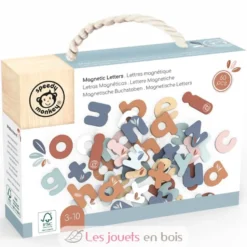 Lettres magnétiques en bois - 60 pièces - Speedy Monkey