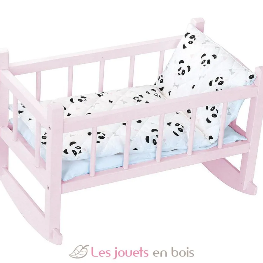 Lit bercelonnette poupée 40 cm panda - Petitcollin