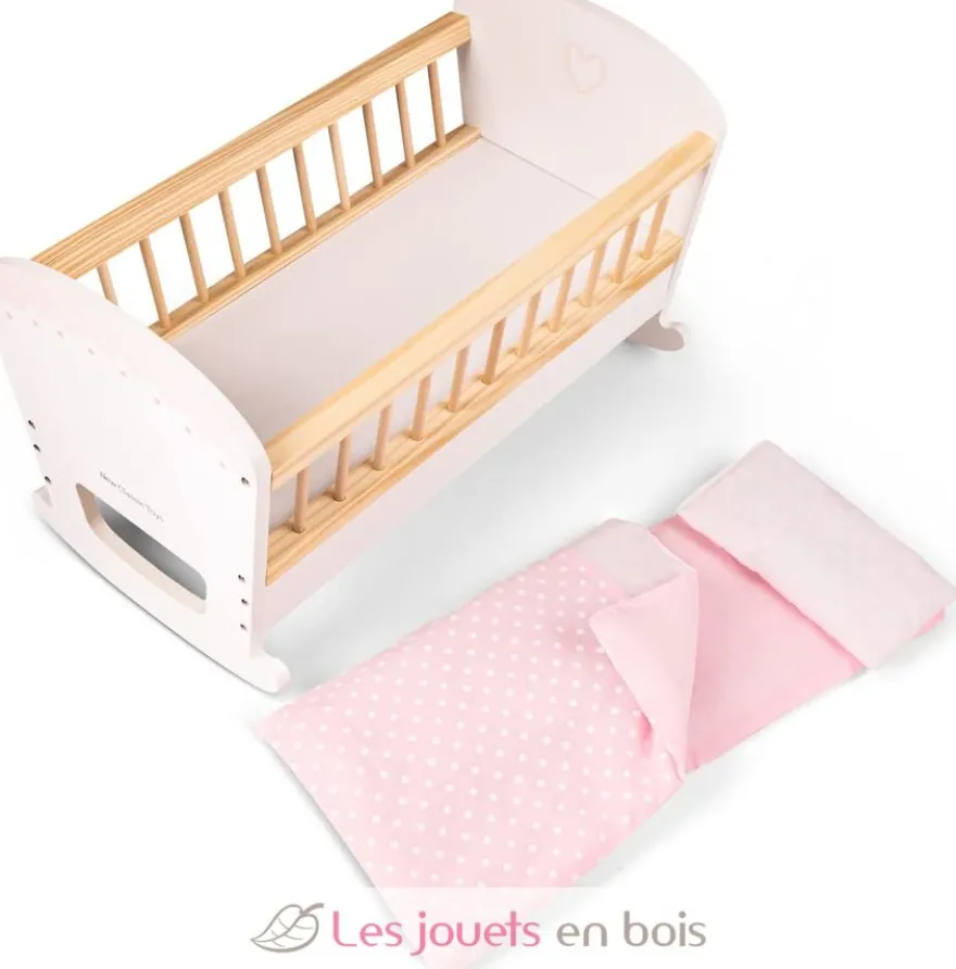Lit de poupée en bois blanc - New Classic Toys