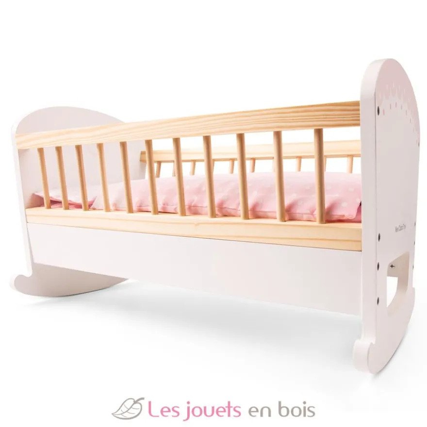 Lit de poupée en bois blanc - New Classic Toys