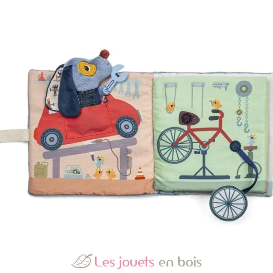 Livre d'activités en tissu Le garage de Jules - Lilliputiens